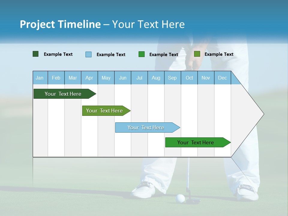 A Man Putting A Golf Ball On The Green PowerPoint Template