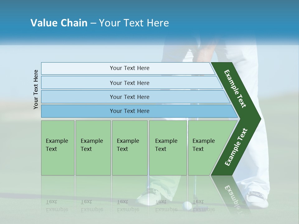 A Man Putting A Golf Ball On The Green PowerPoint Template