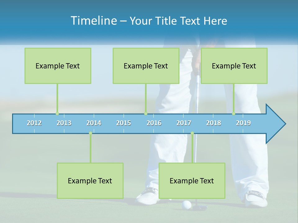A Man Putting A Golf Ball On The Green PowerPoint Template