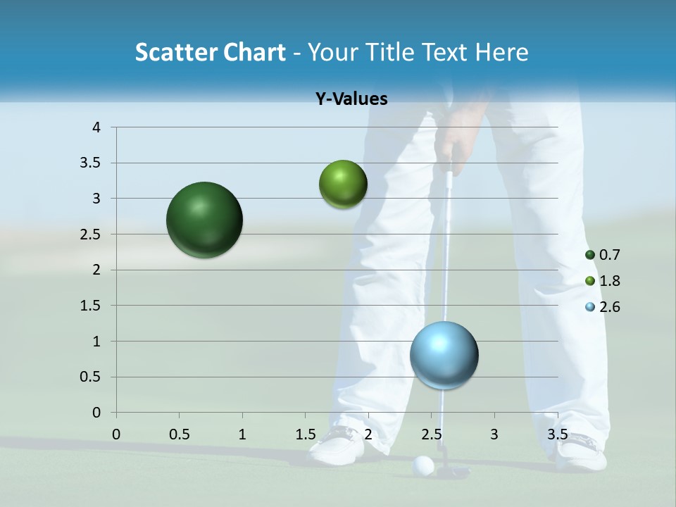 A Man Putting A Golf Ball On The Green PowerPoint Template
