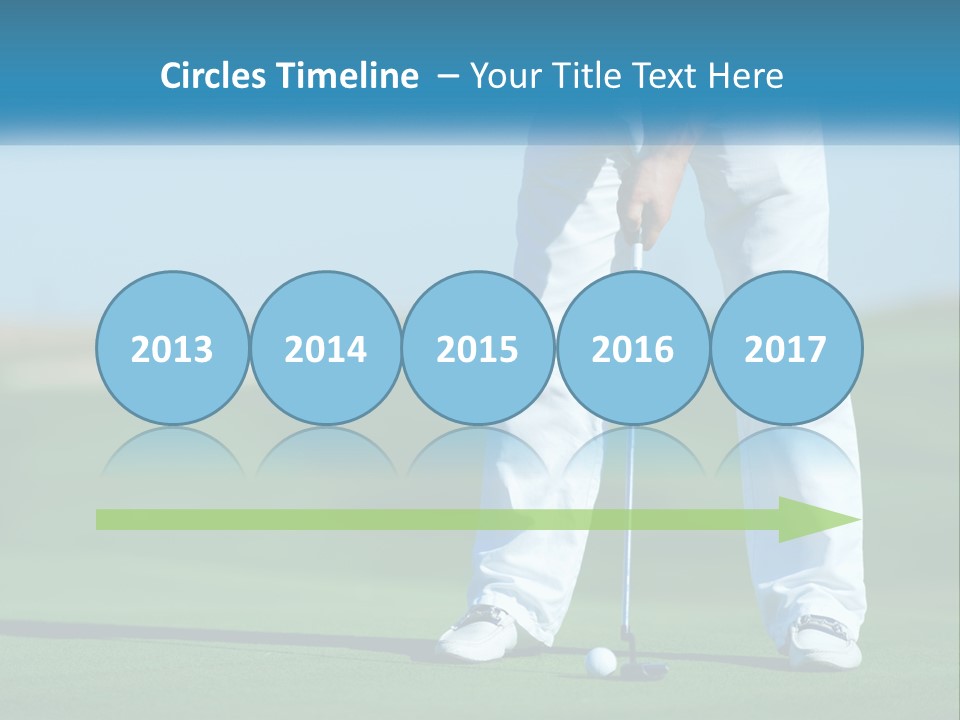 A Man Putting A Golf Ball On The Green PowerPoint Template