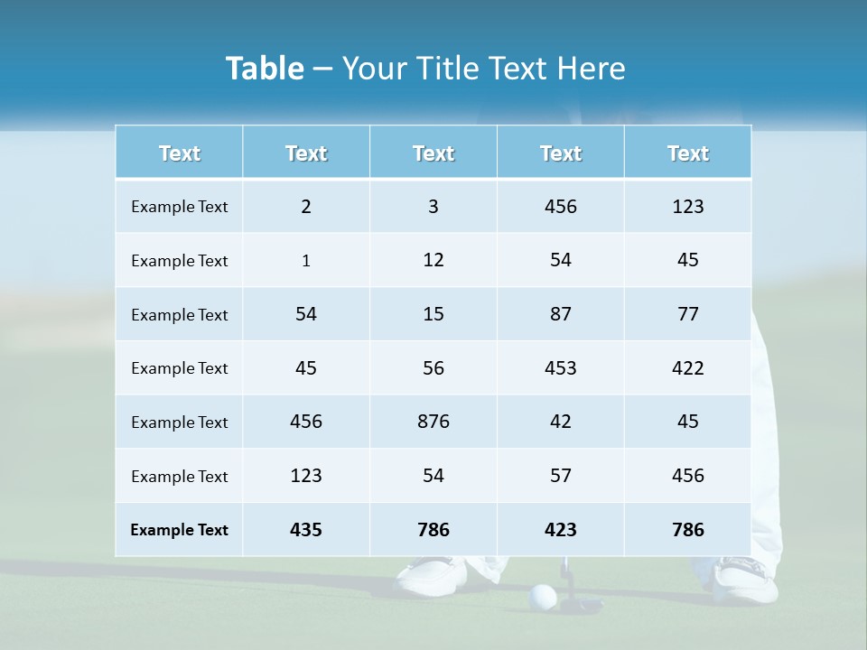 A Man Putting A Golf Ball On The Green PowerPoint Template
