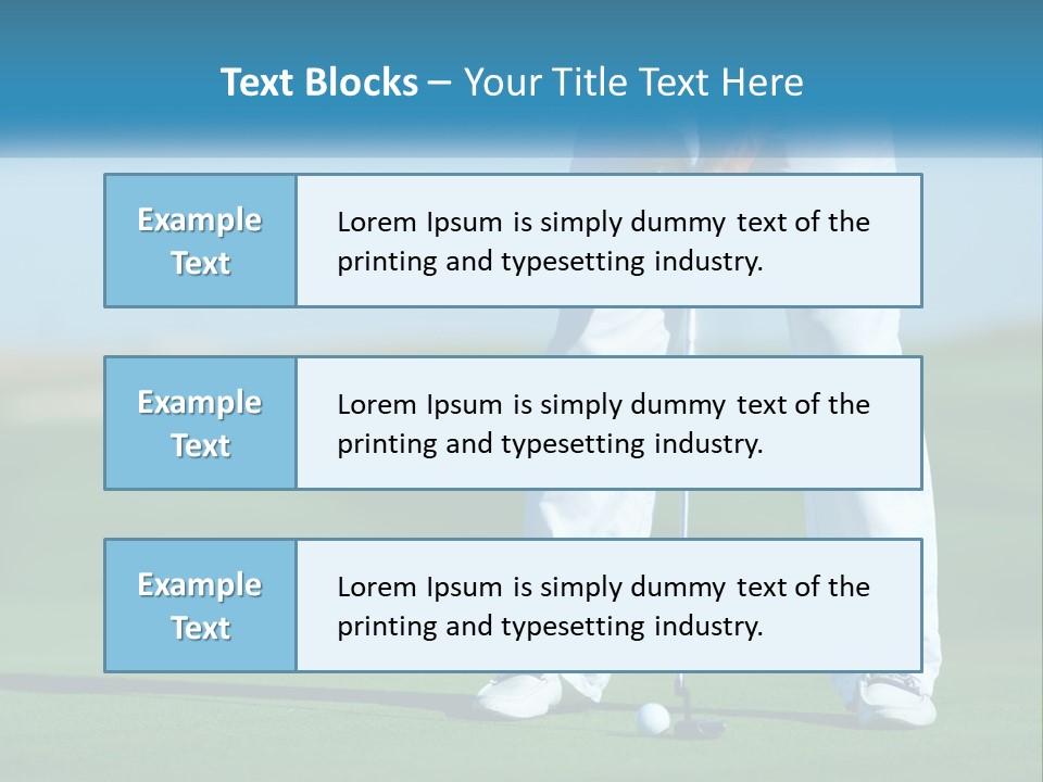 A Man Putting A Golf Ball On The Green PowerPoint Template