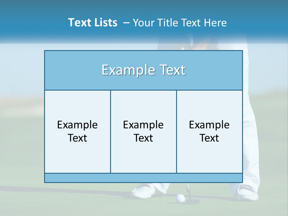 A Man Putting A Golf Ball On The Green PowerPoint Template