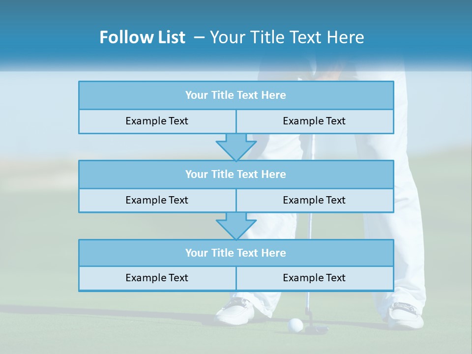 A Man Putting A Golf Ball On The Green PowerPoint Template
