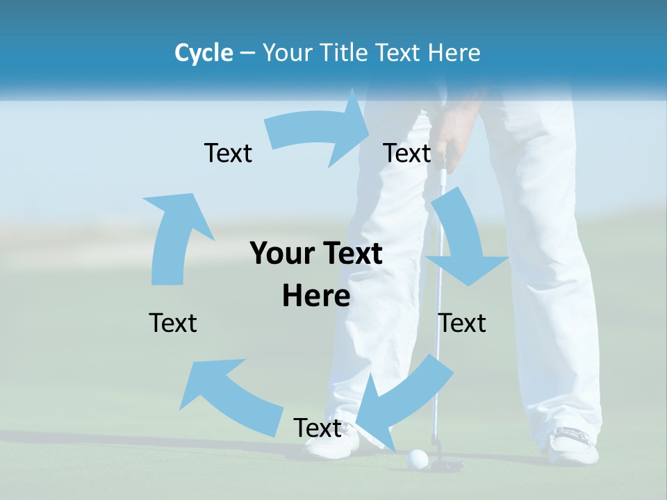 A Man Putting A Golf Ball On The Green PowerPoint Template