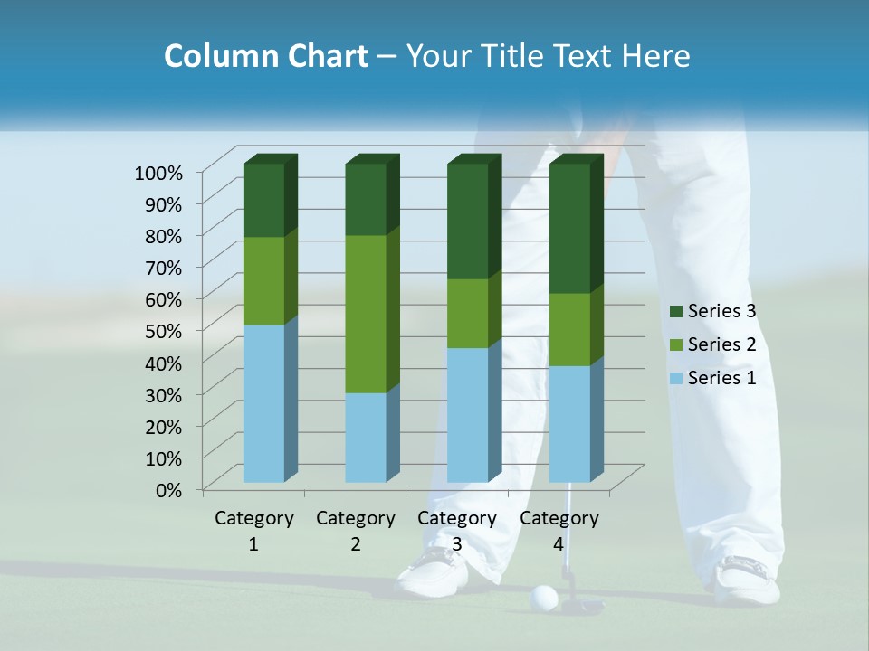 A Man Putting A Golf Ball On The Green PowerPoint Template