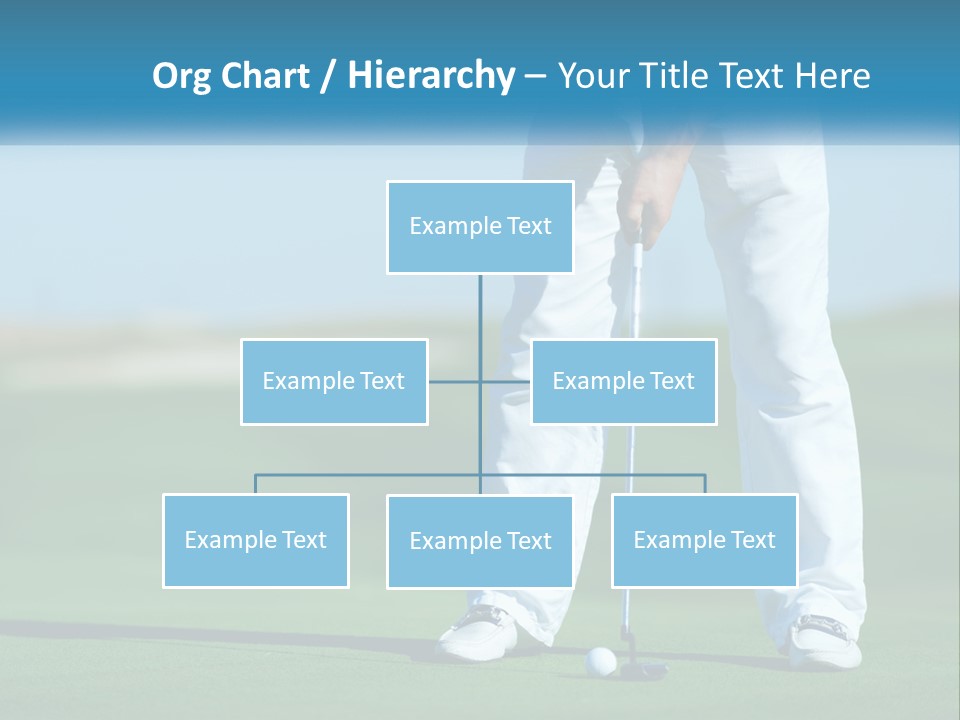 A Man Putting A Golf Ball On The Green PowerPoint Template