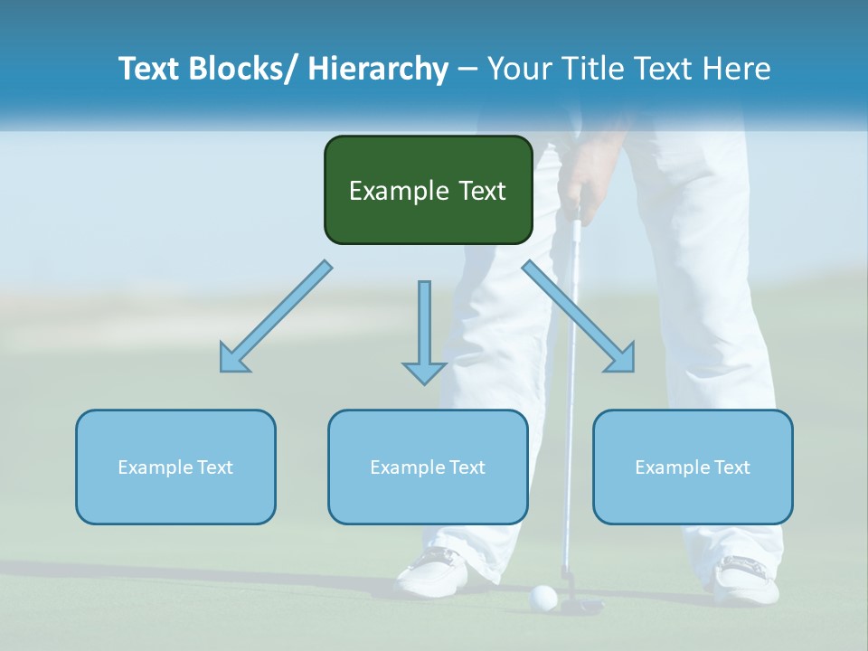 A Man Putting A Golf Ball On The Green PowerPoint Template