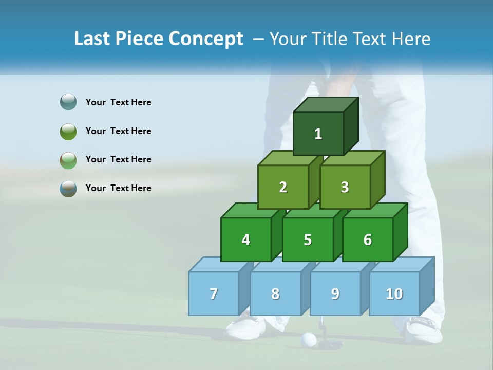 A Man Putting A Golf Ball On The Green PowerPoint Template