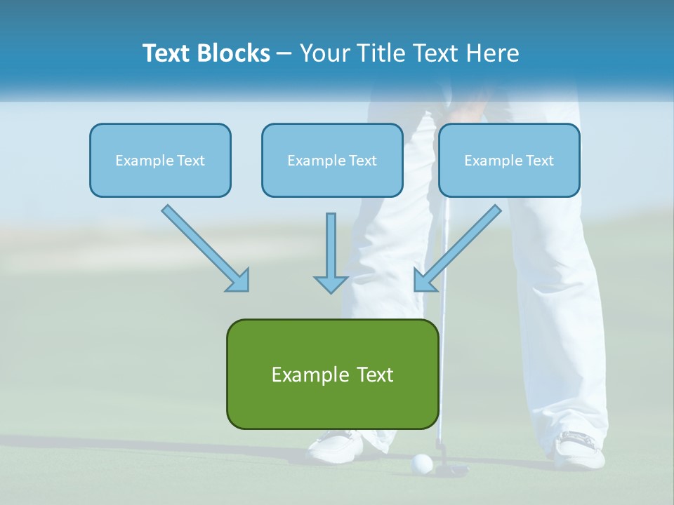 A Man Putting A Golf Ball On The Green PowerPoint Template