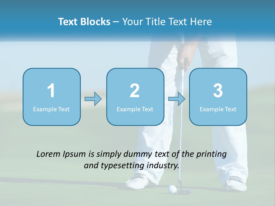 A Man Putting A Golf Ball On The Green PowerPoint Template
