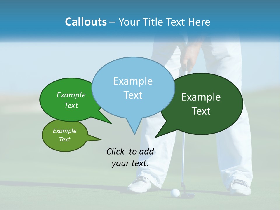 A Man Putting A Golf Ball On The Green PowerPoint Template