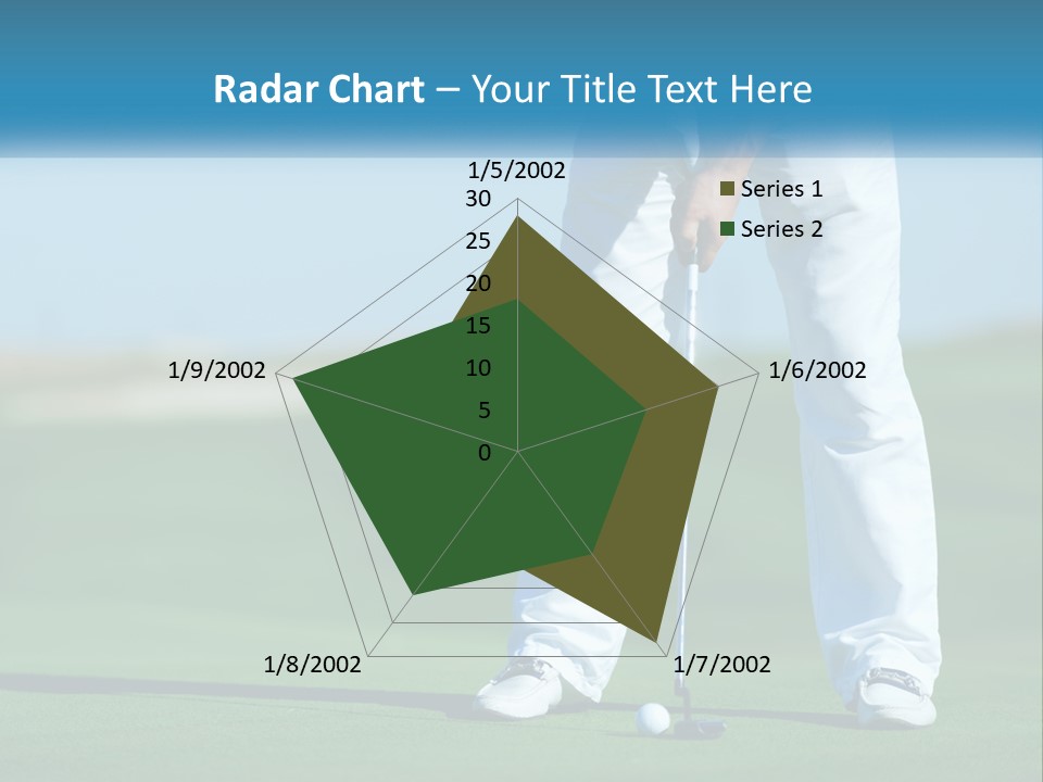 A Man Putting A Golf Ball On The Green PowerPoint Template