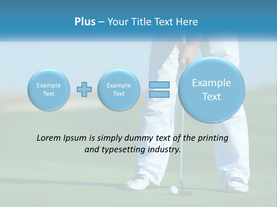 A Man Putting A Golf Ball On The Green PowerPoint Template