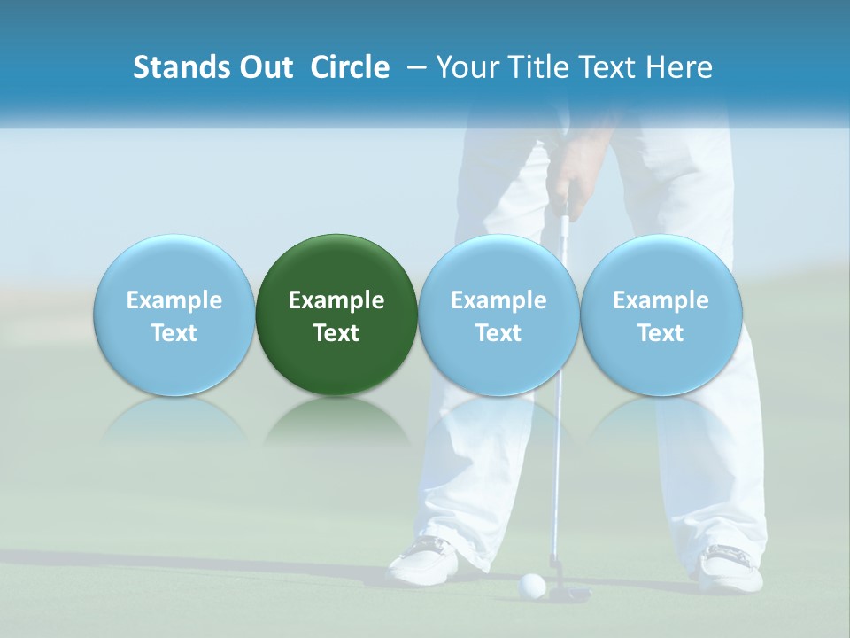 A Man Putting A Golf Ball On The Green PowerPoint Template