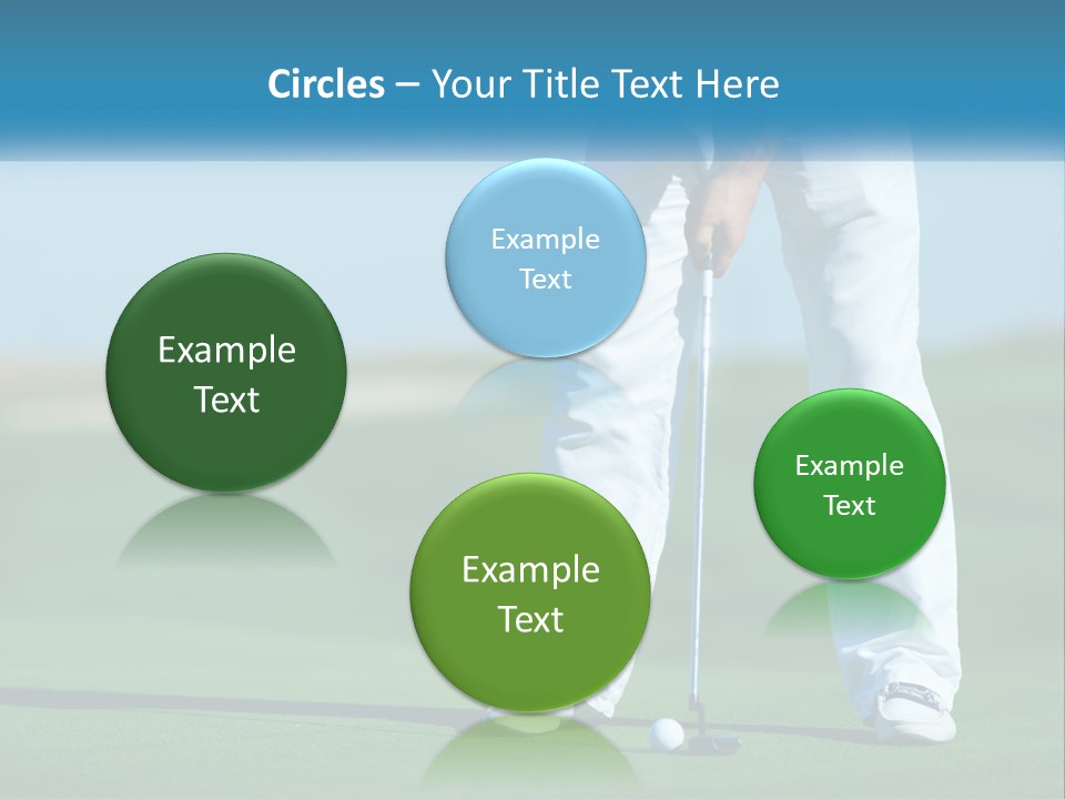 A Man Putting A Golf Ball On The Green PowerPoint Template