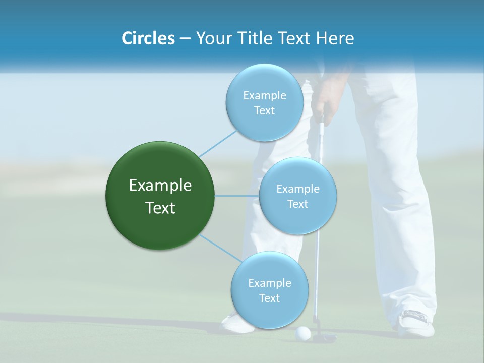 A Man Putting A Golf Ball On The Green PowerPoint Template