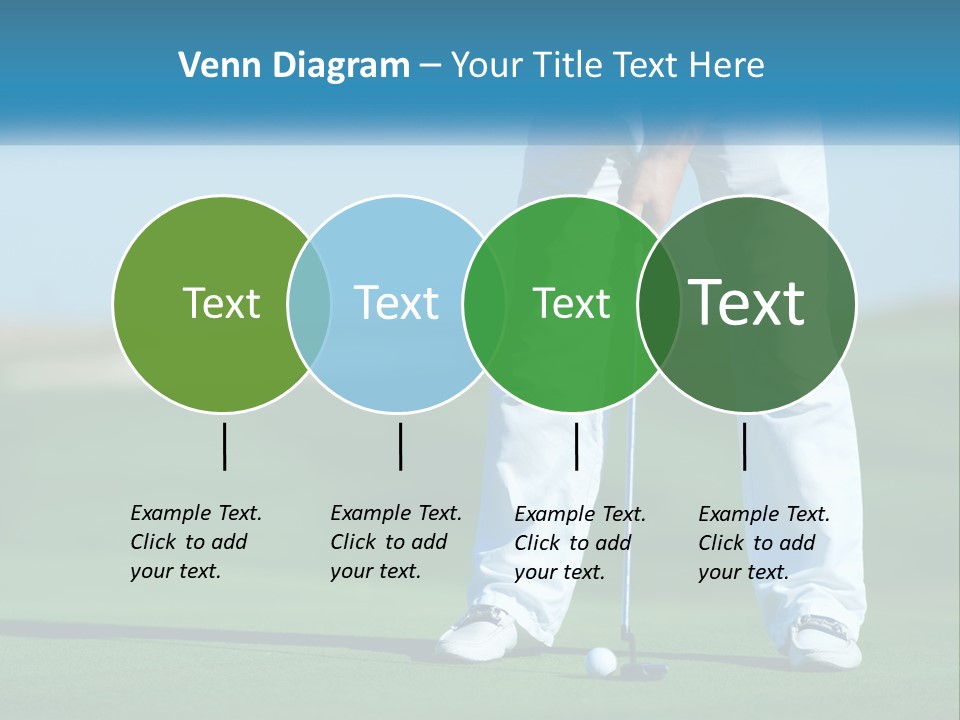 A Man Putting A Golf Ball On The Green PowerPoint Template