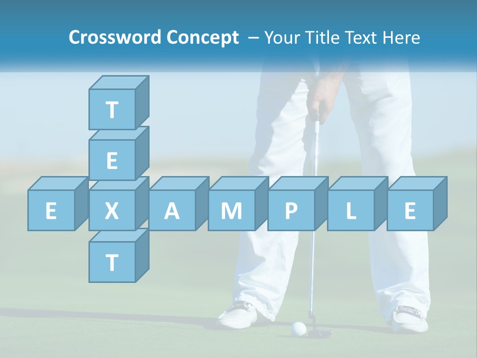 A Man Putting A Golf Ball On The Green PowerPoint Template