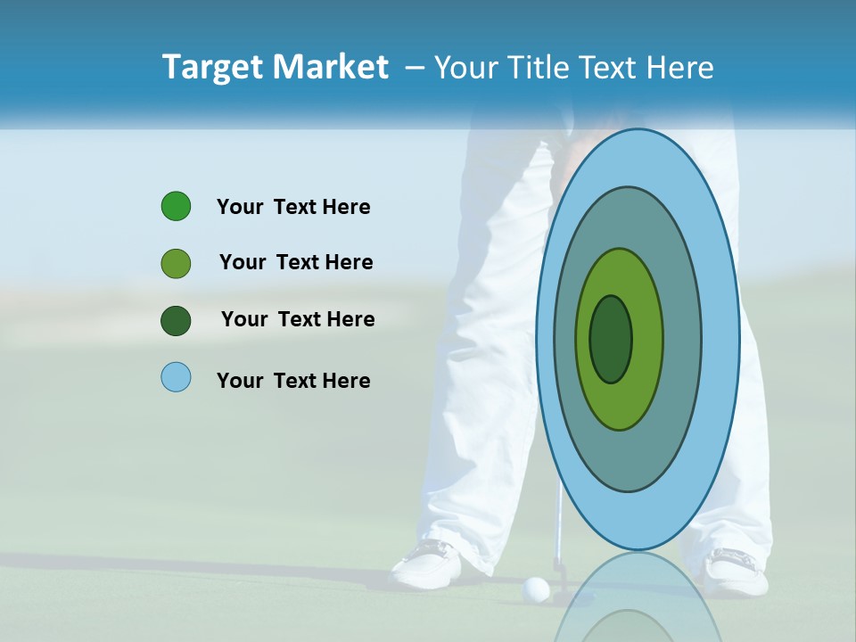 A Man Putting A Golf Ball On The Green PowerPoint Template