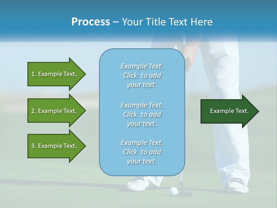 A Man Putting A Golf Ball On The Green PowerPoint Template