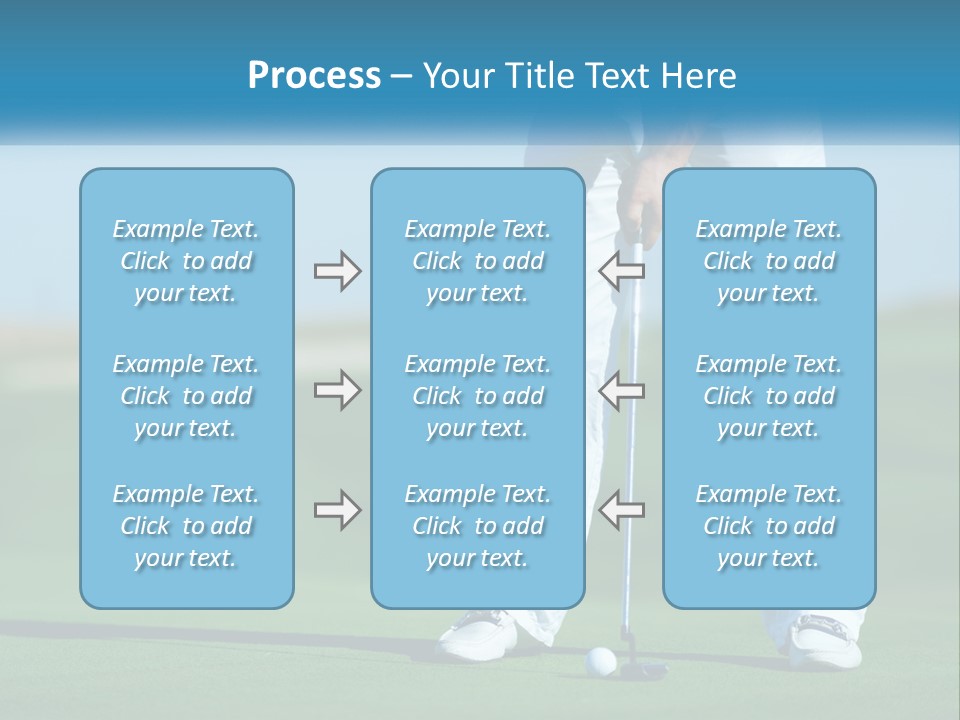 A Man Putting A Golf Ball On The Green PowerPoint Template