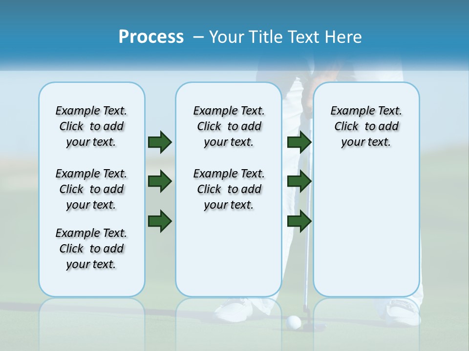 A Man Putting A Golf Ball On The Green PowerPoint Template