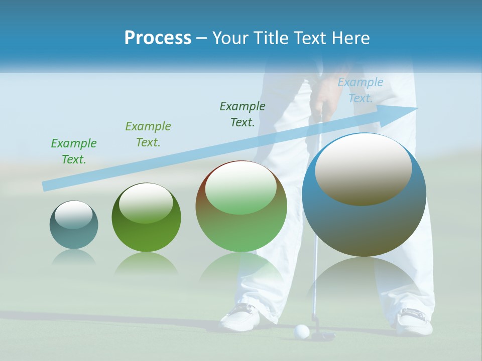 A Man Putting A Golf Ball On The Green PowerPoint Template