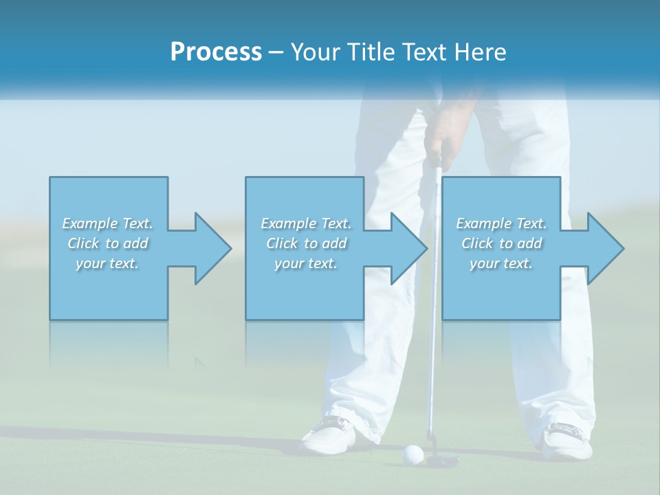A Man Putting A Golf Ball On The Green PowerPoint Template