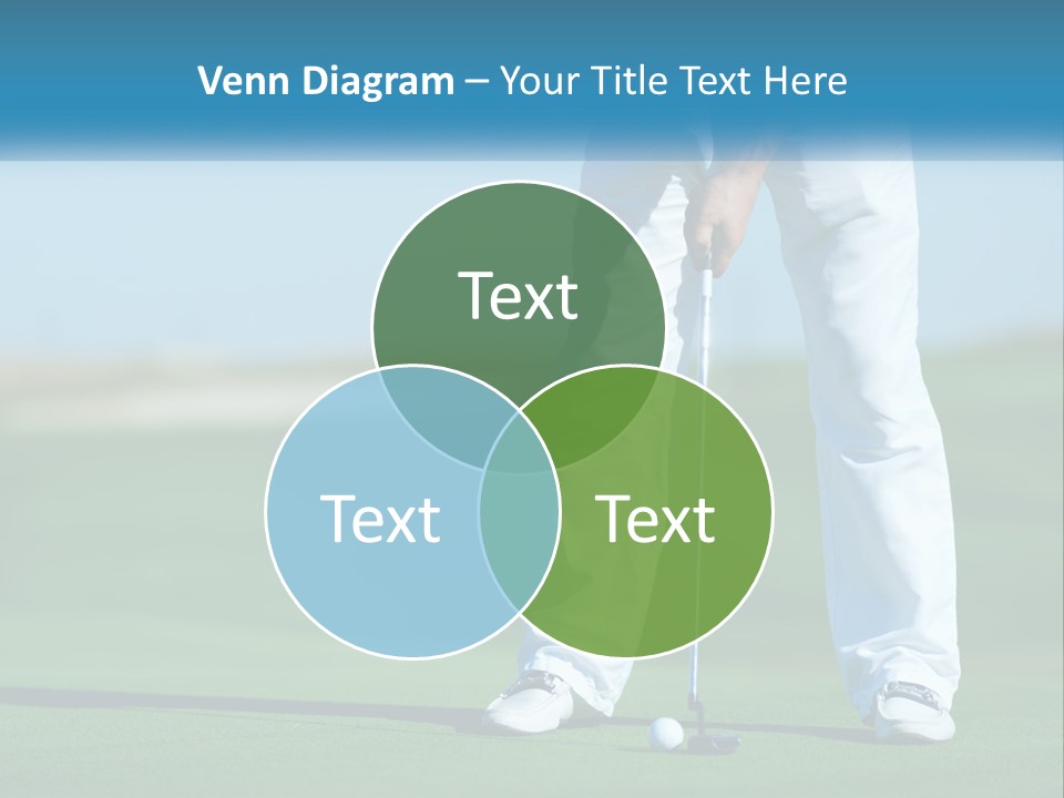 A Man Putting A Golf Ball On The Green PowerPoint Template