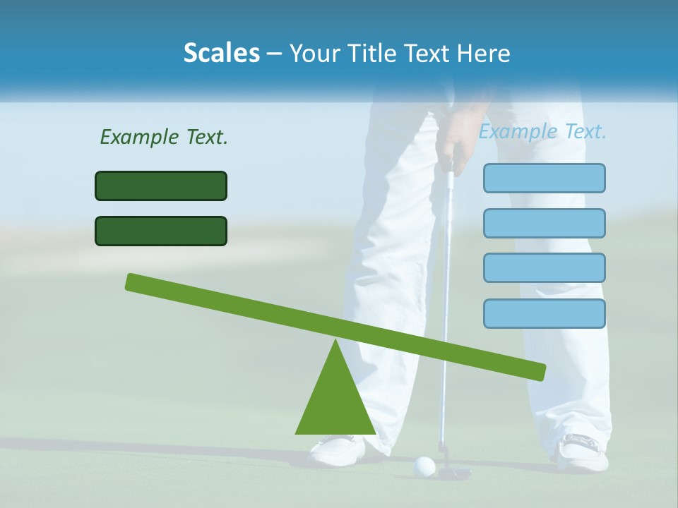 A Man Putting A Golf Ball On The Green PowerPoint Template