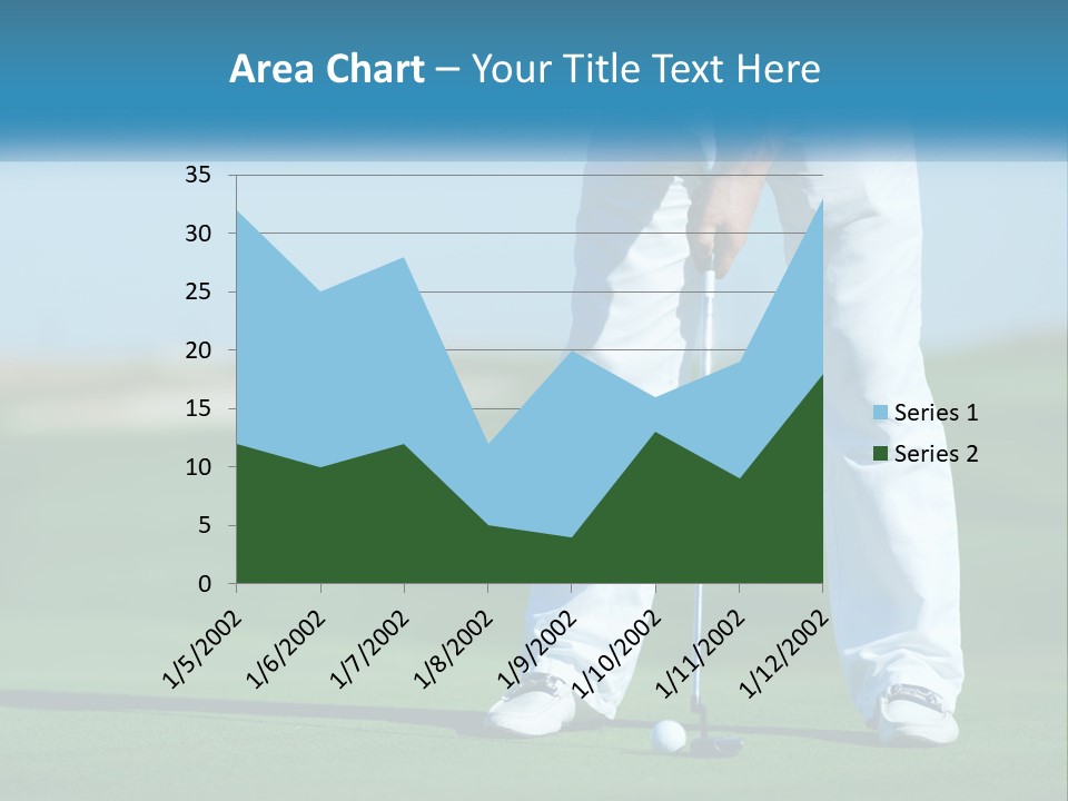 A Man Putting A Golf Ball On The Green PowerPoint Template