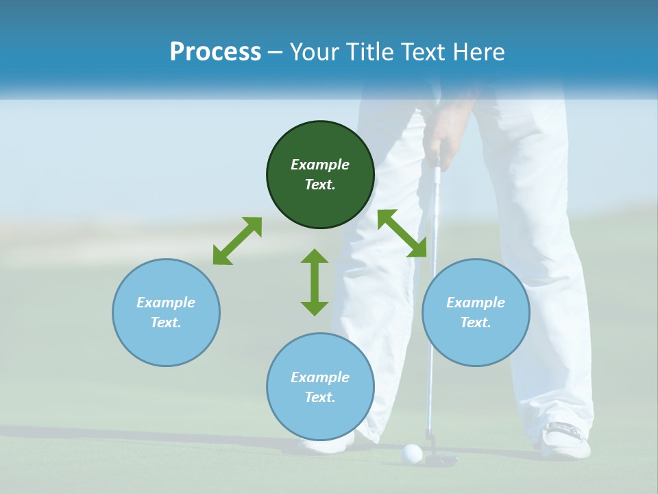 A Man Putting A Golf Ball On The Green PowerPoint Template