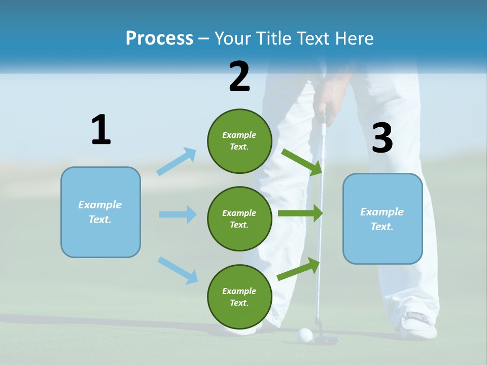 A Man Putting A Golf Ball On The Green PowerPoint Template