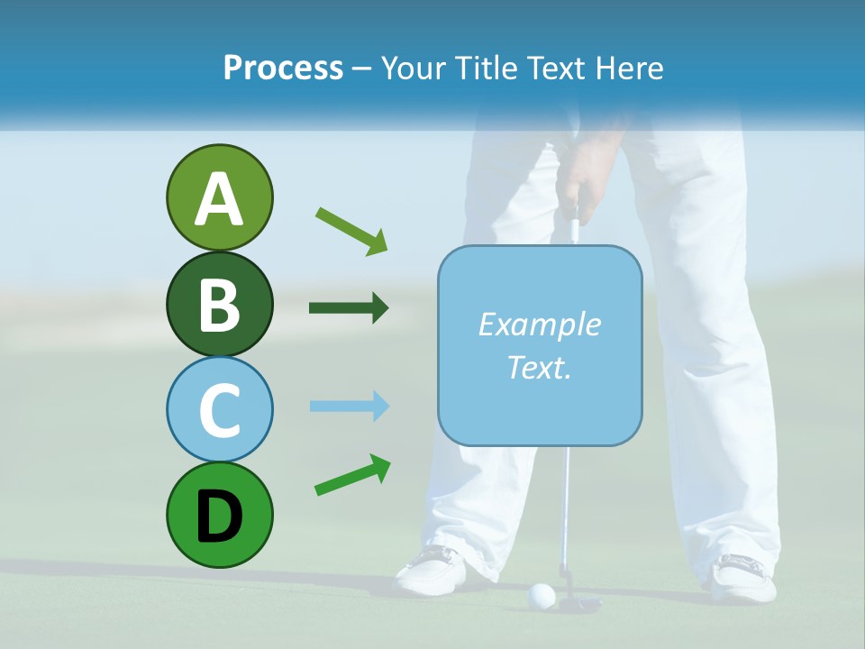A Man Putting A Golf Ball On The Green PowerPoint Template