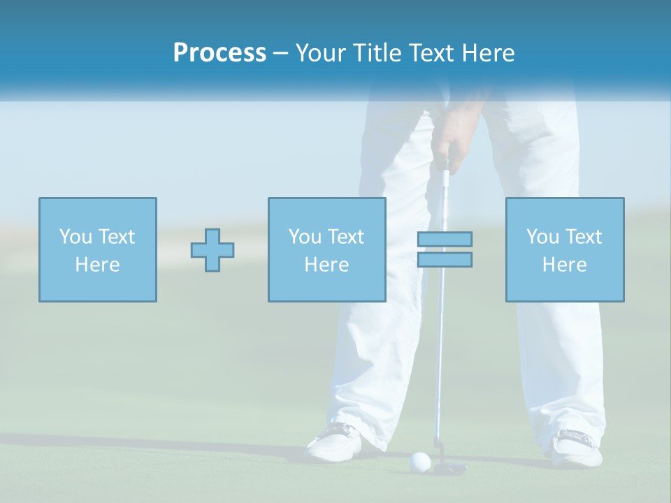 A Man Putting A Golf Ball On The Green PowerPoint Template