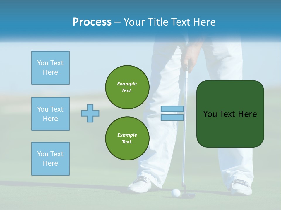 A Man Putting A Golf Ball On The Green PowerPoint Template