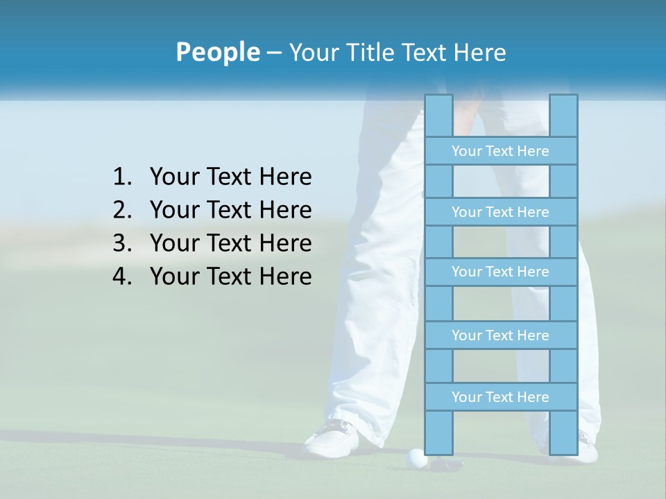 A Man Putting A Golf Ball On The Green PowerPoint Template