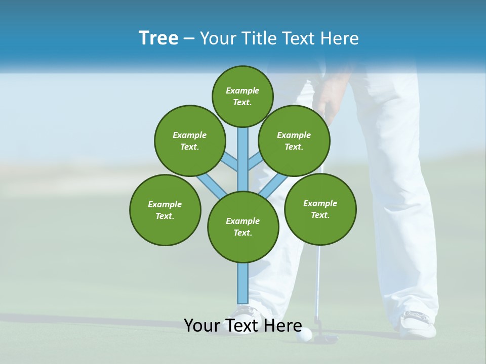 A Man Putting A Golf Ball On The Green PowerPoint Template