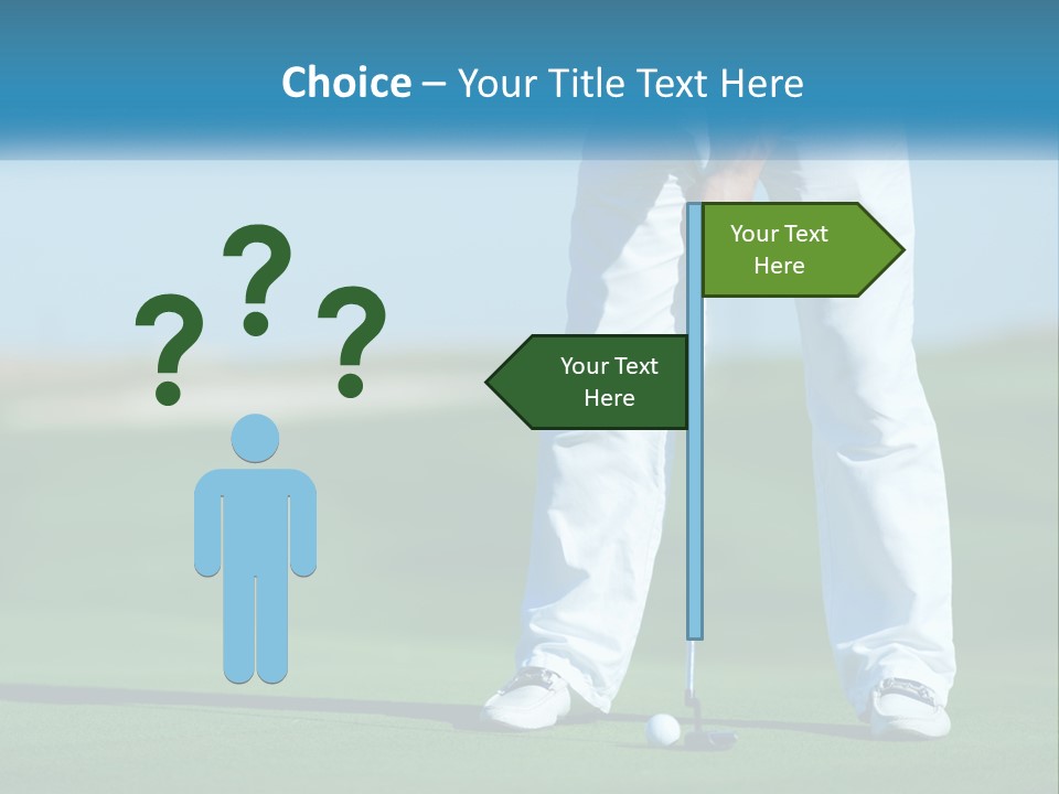 A Man Putting A Golf Ball On The Green PowerPoint Template