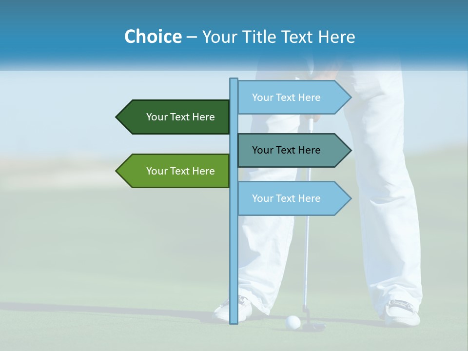 A Man Putting A Golf Ball On The Green PowerPoint Template