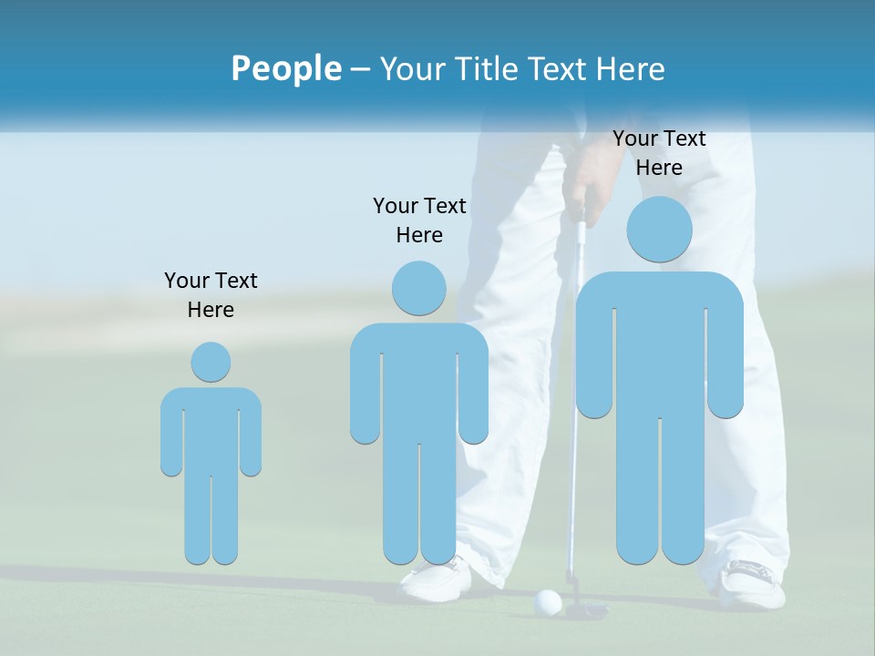 A Man Putting A Golf Ball On The Green PowerPoint Template