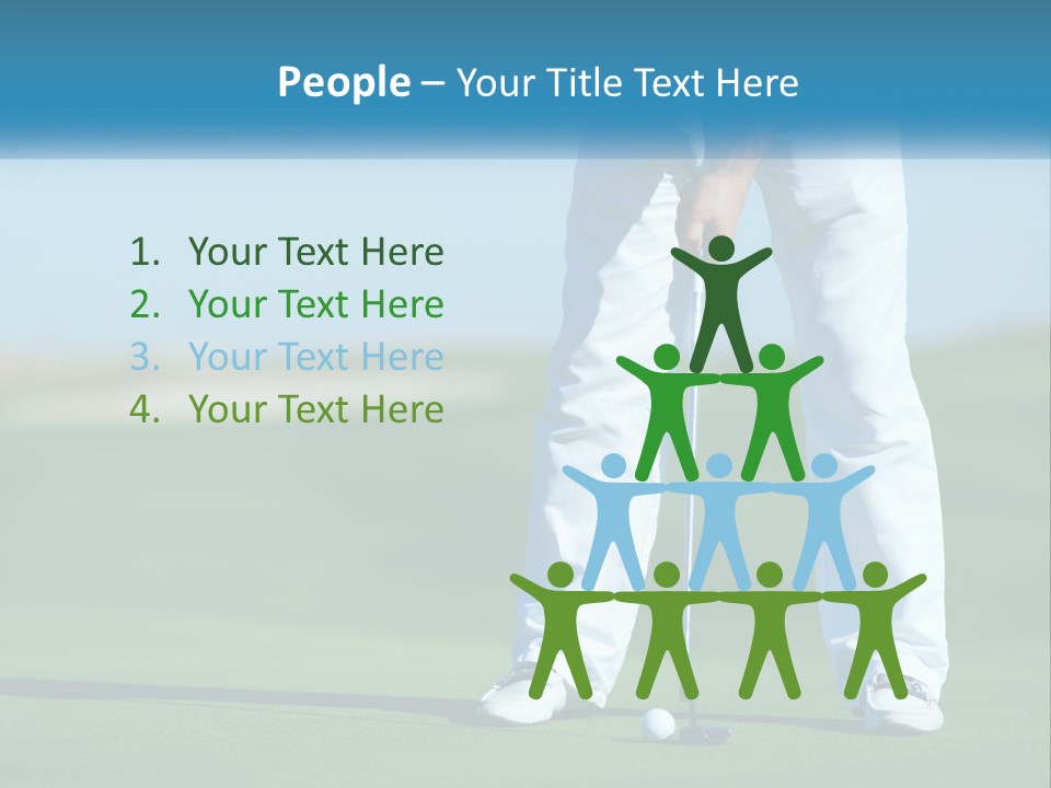 A Man Putting A Golf Ball On The Green PowerPoint Template