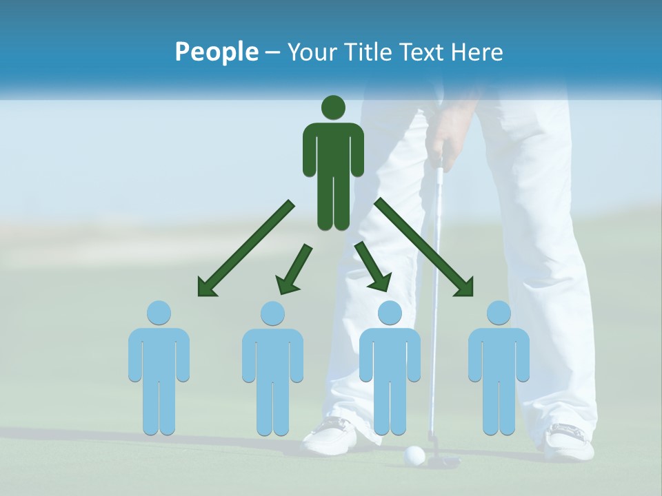 A Man Putting A Golf Ball On The Green PowerPoint Template