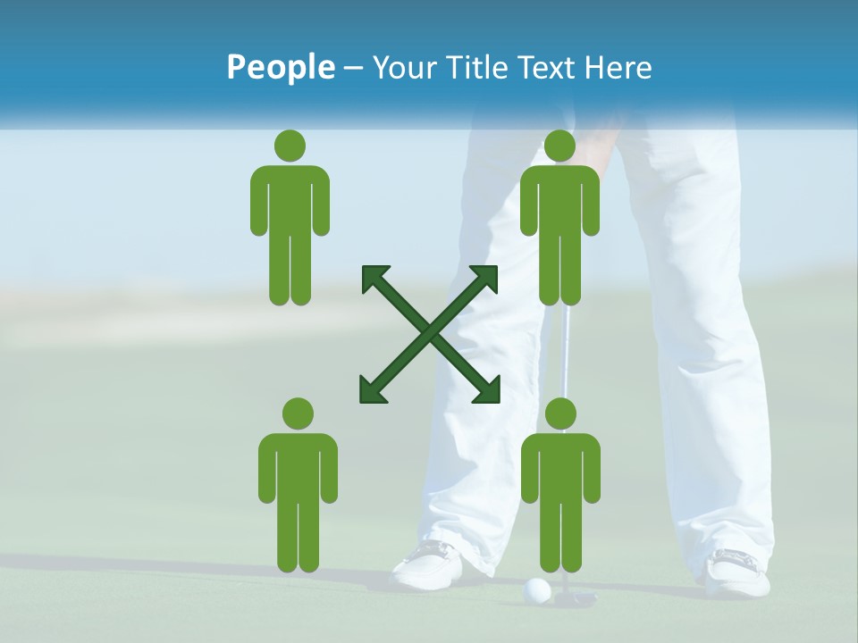 A Man Putting A Golf Ball On The Green PowerPoint Template