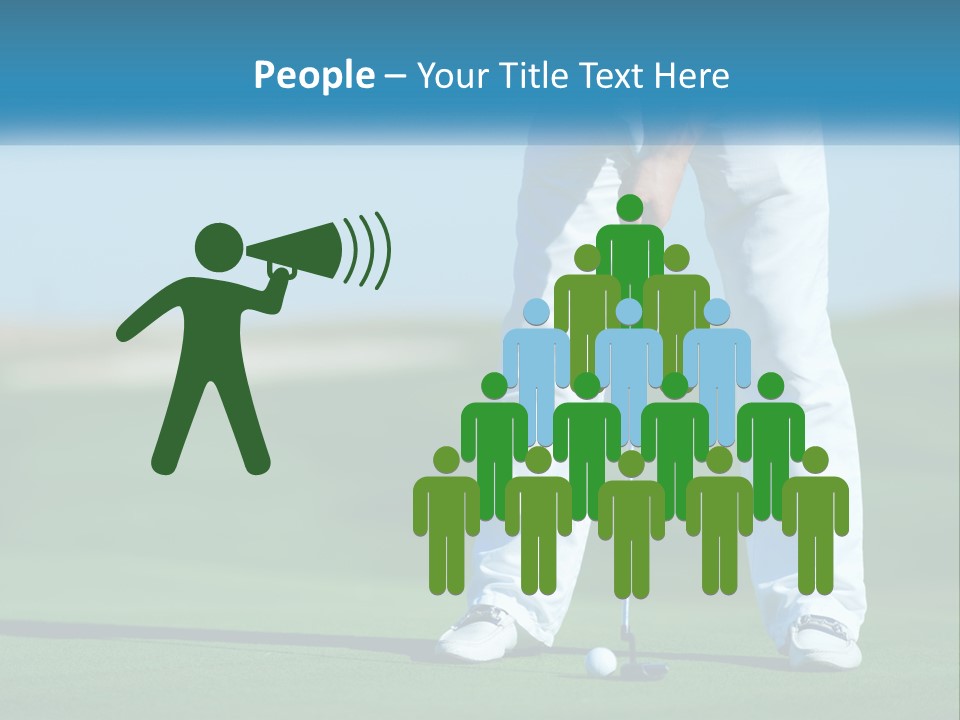 A Man Putting A Golf Ball On The Green PowerPoint Template