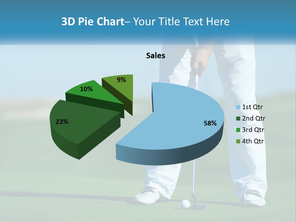 A Man Putting A Golf Ball On The Green PowerPoint Template