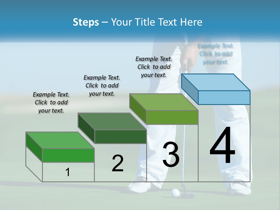 A Man Putting A Golf Ball On The Green PowerPoint Template