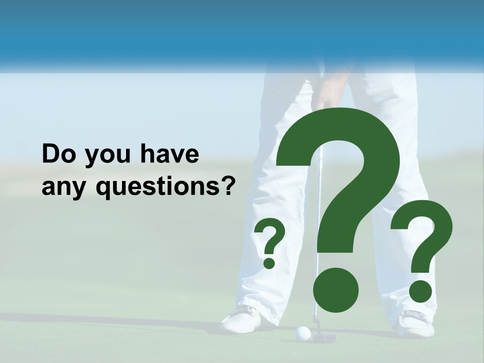 A Man Putting A Golf Ball On The Green PowerPoint Template